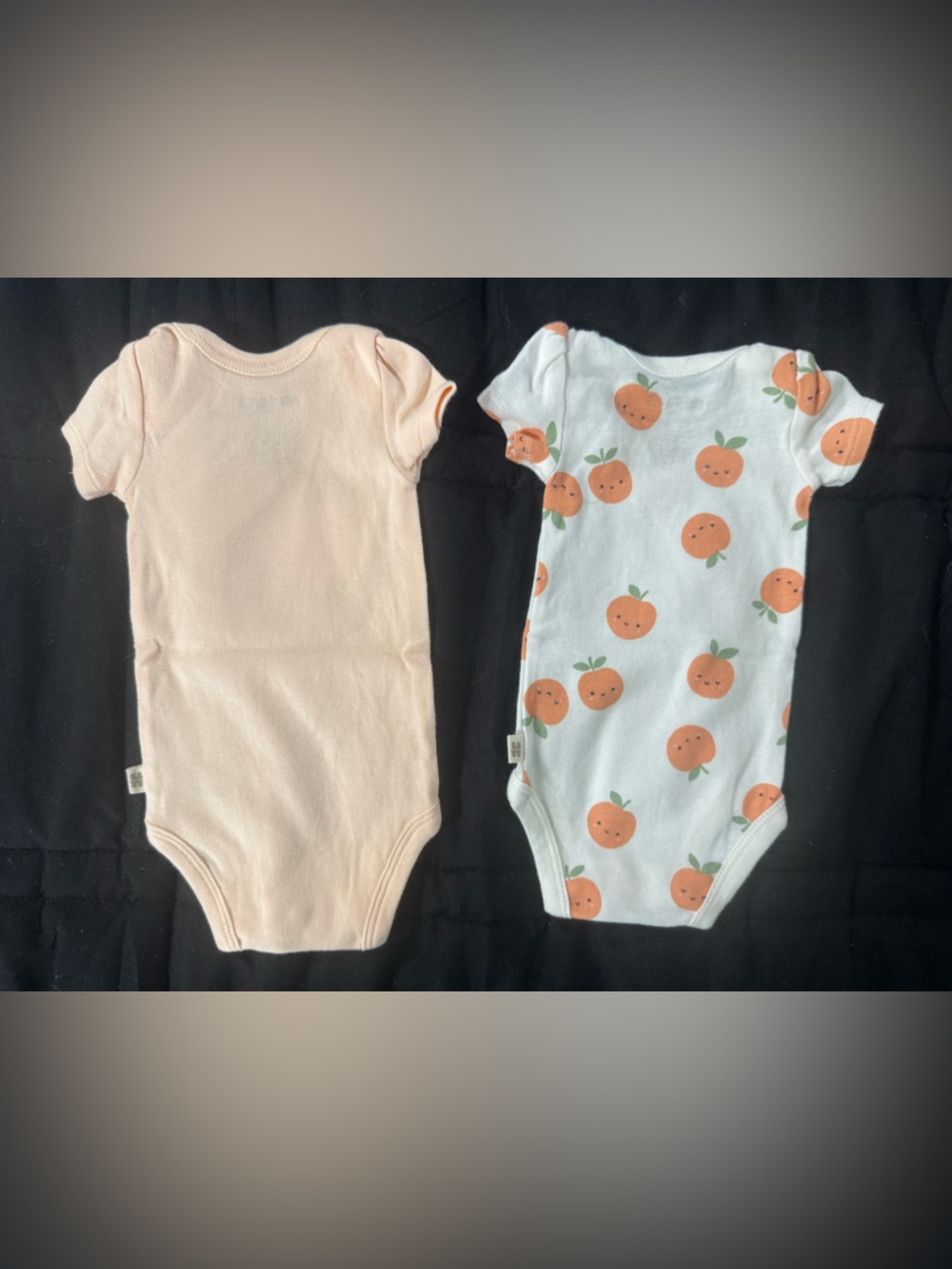 2-Pack Peach Graphic Baby One-Piece Bodysuits - Peach/White - Picture 7 of 7
